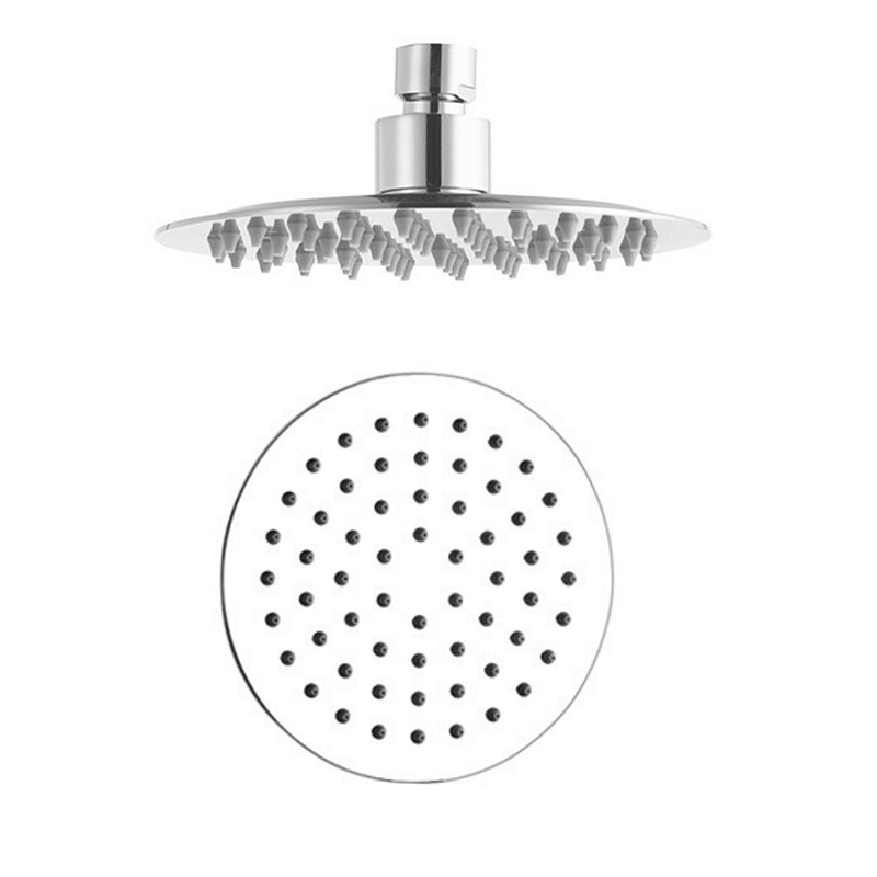 HL6415 6 inch Wall mounted Single Function 304 Stainless Steel Ultra-thin High Pressure Rain Shower Head in round shape for Bathroom Featured Image